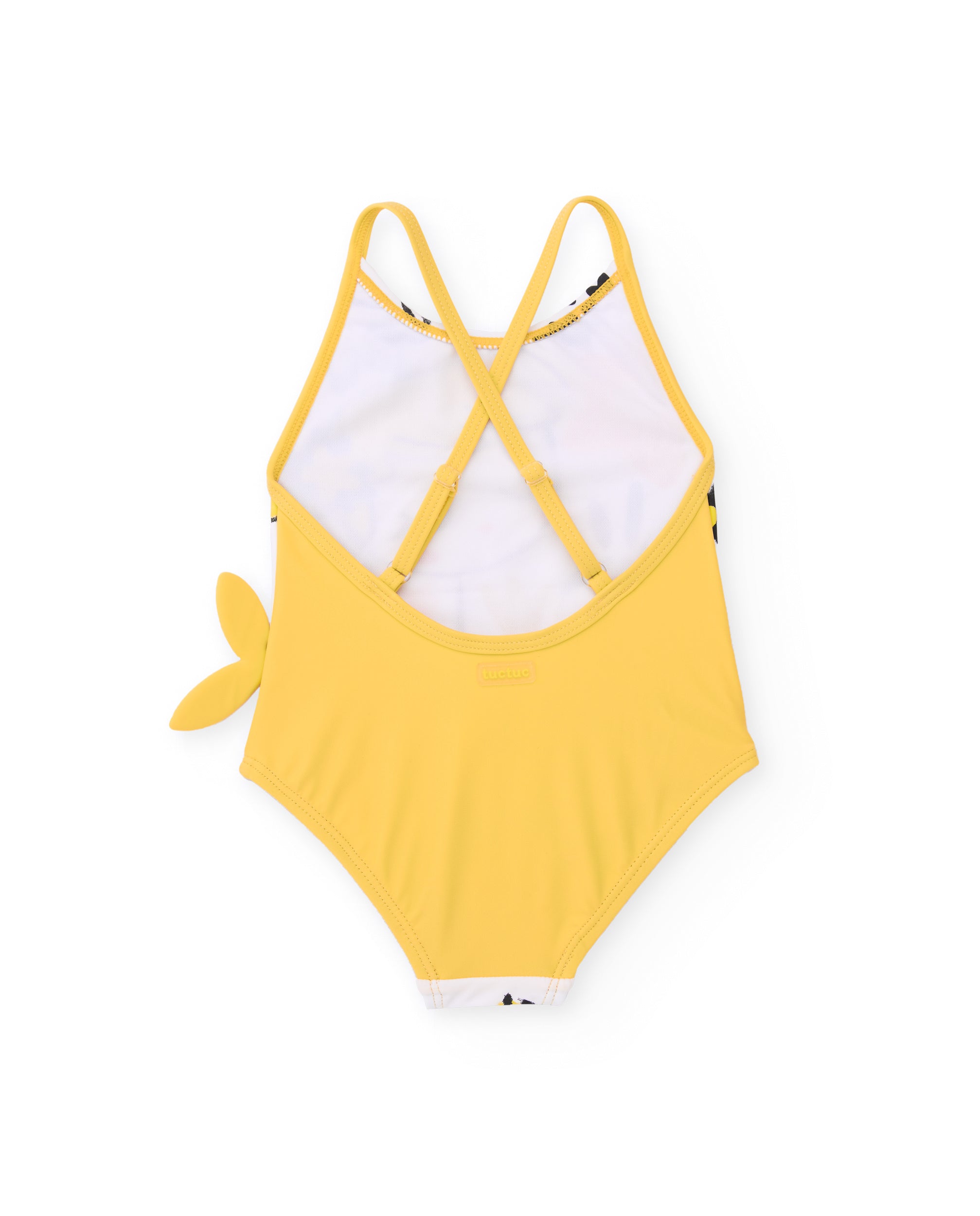 TucTuc Costumi Costume Bambina Giallo Dettaglio Pinna
