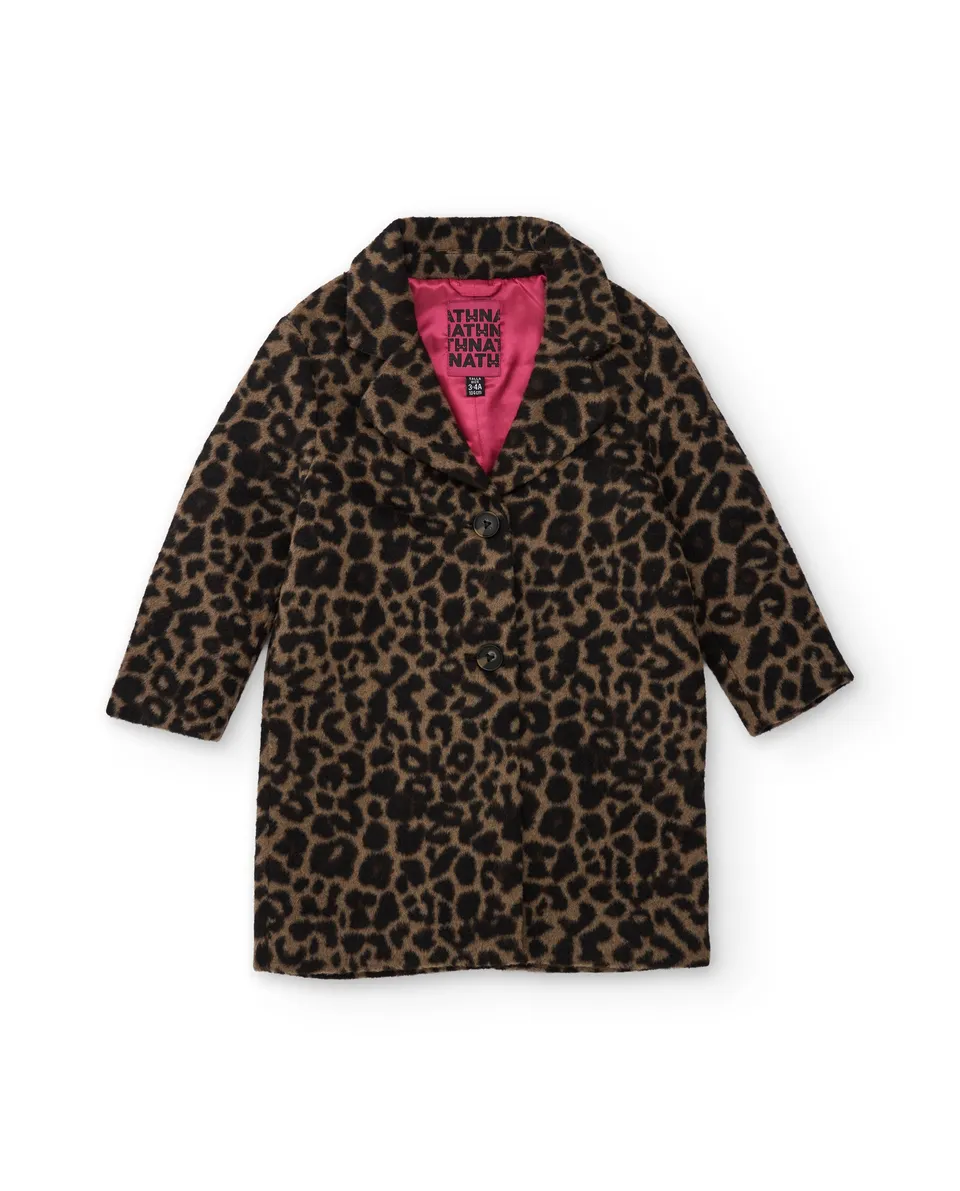 TucTuc Cappotti Bambina Animalier Marrone Bottoni