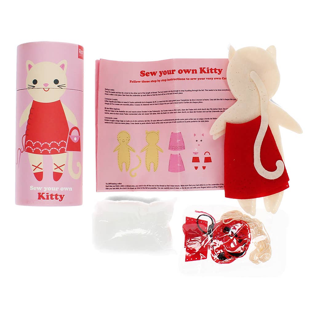 Rex London Gatto kit creativo cucito feltro 21 cm