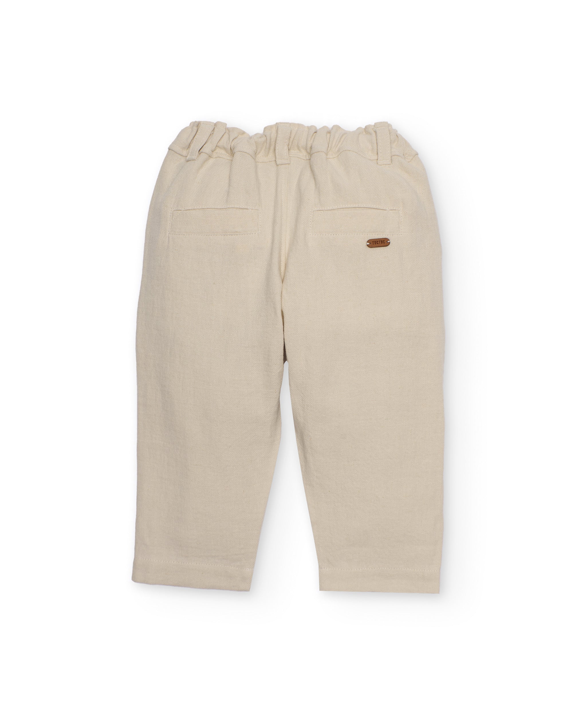 TucTuc Pantaloni pantaloni bambino beige vita elastica