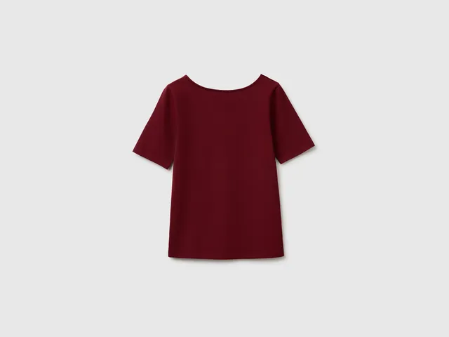 Benetton T-Shirts maglietta reversibile cotone slim XS-XL