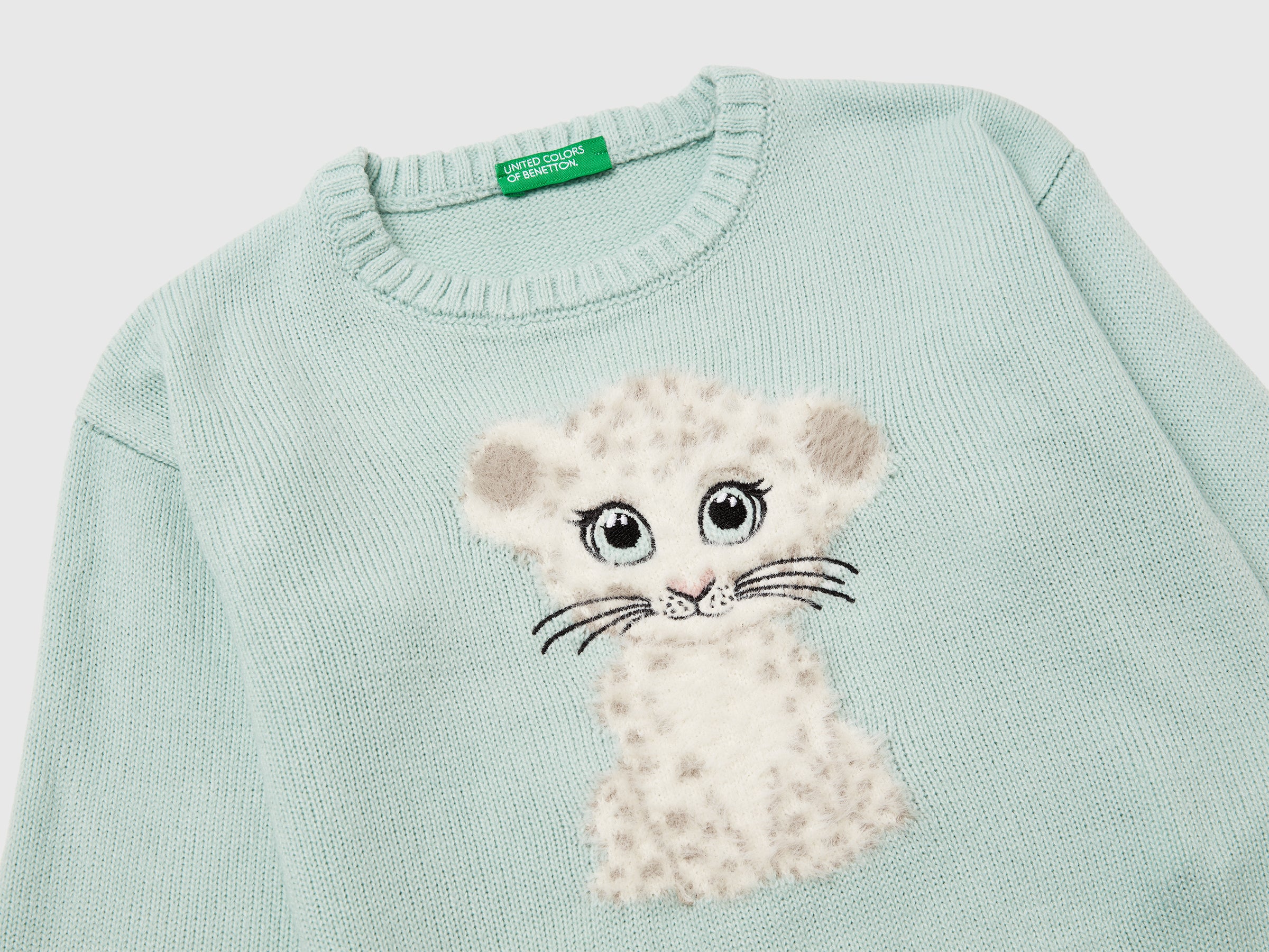 United Colors of Benetton maglione bimba intarsio peloso 104