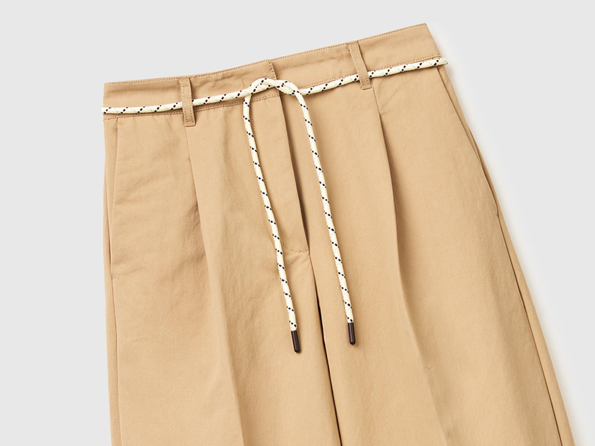 United Colors of Benetton Pantaloni Coulisse Cotone Donna Ampi