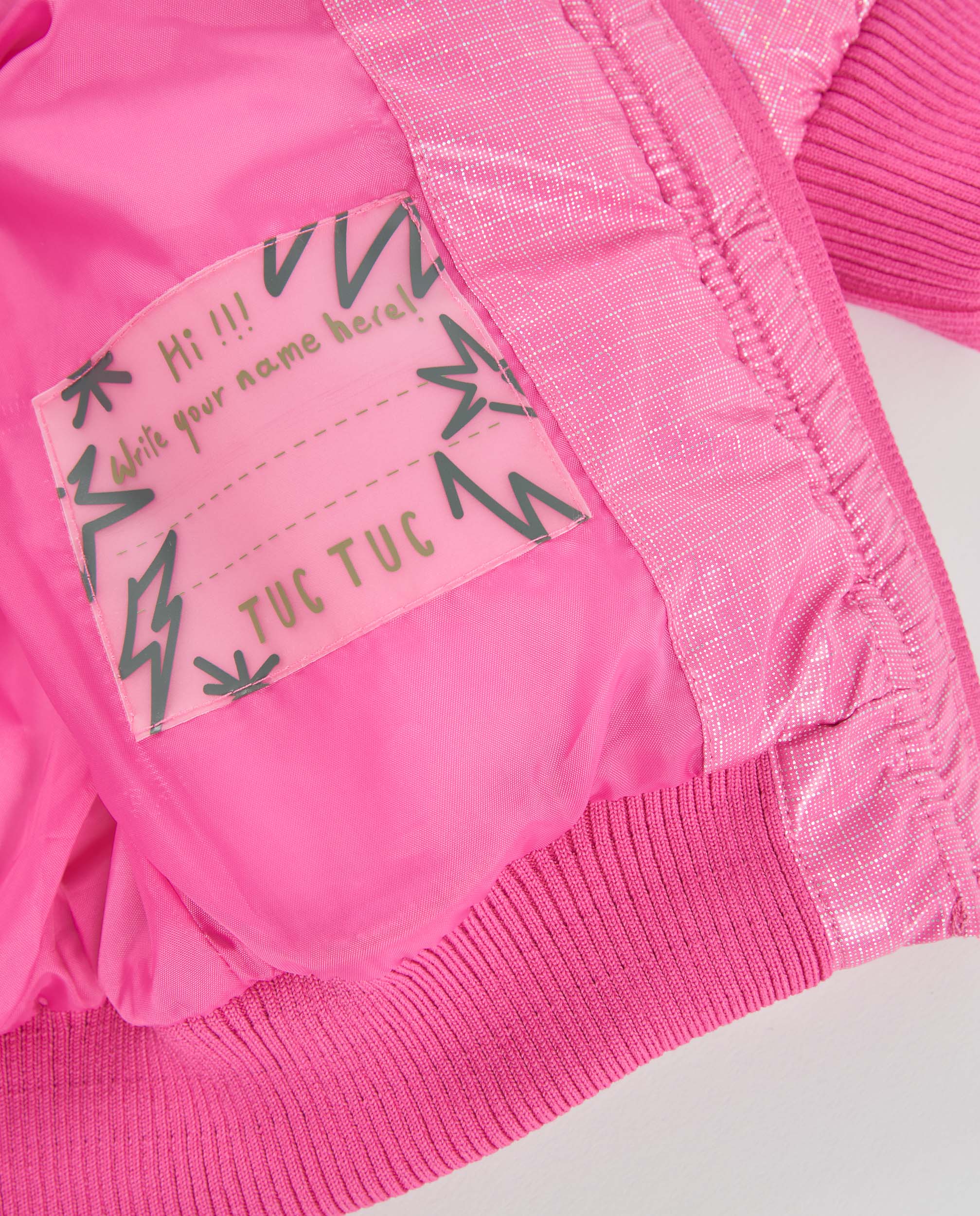 TucTuc Cappotti piumino bambina rosa imbottito con cappuccio