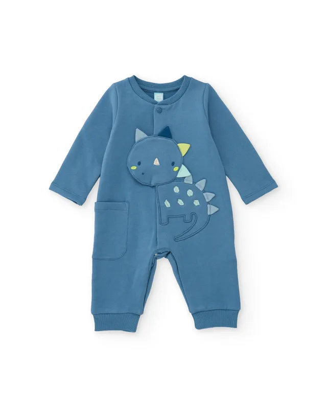 TucTuc Tutine Tutina neonato dinosauro blu felpa maniche lunghe