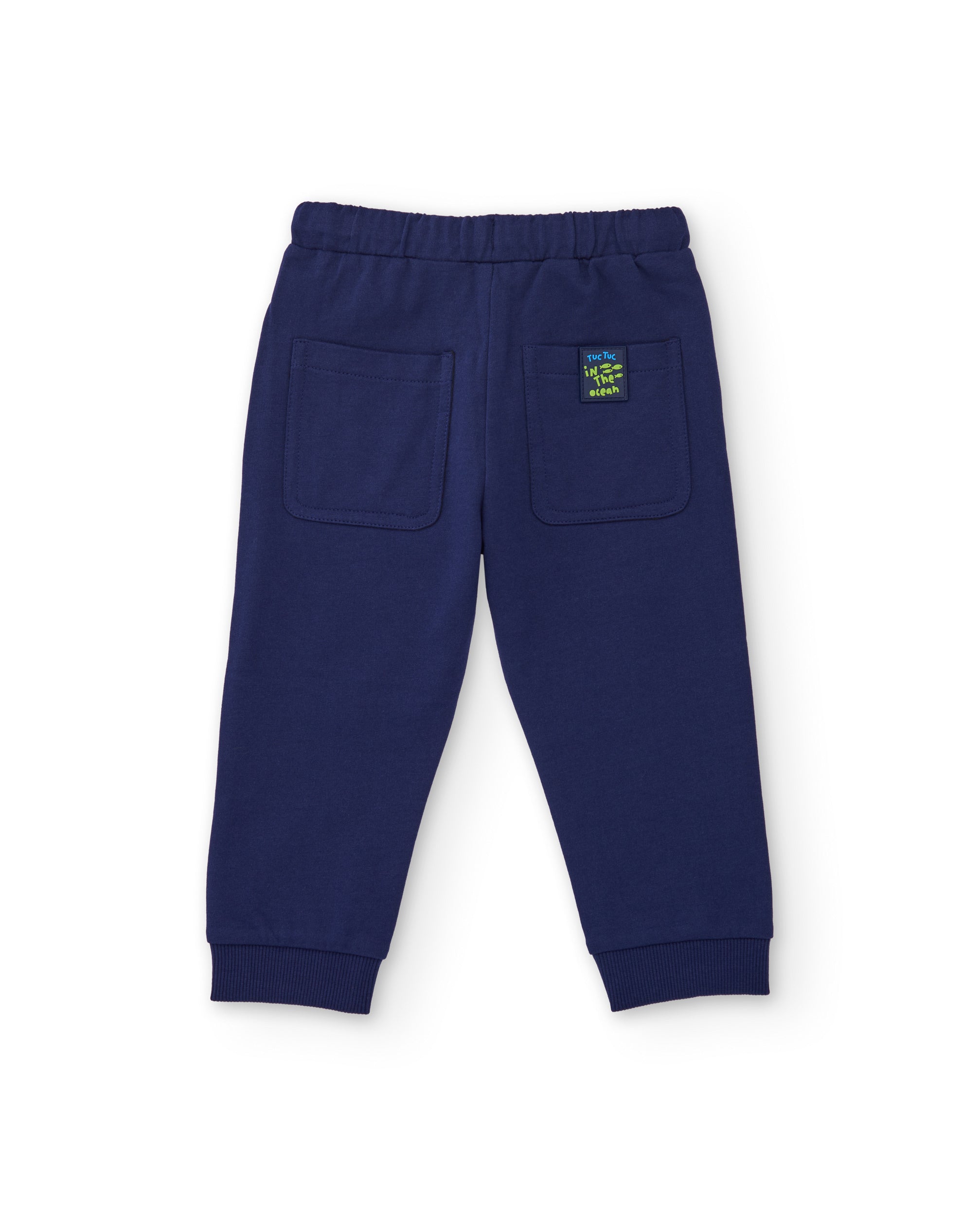 TucTuc Pantaloni pantaloni bimbo blu navy vita elastica