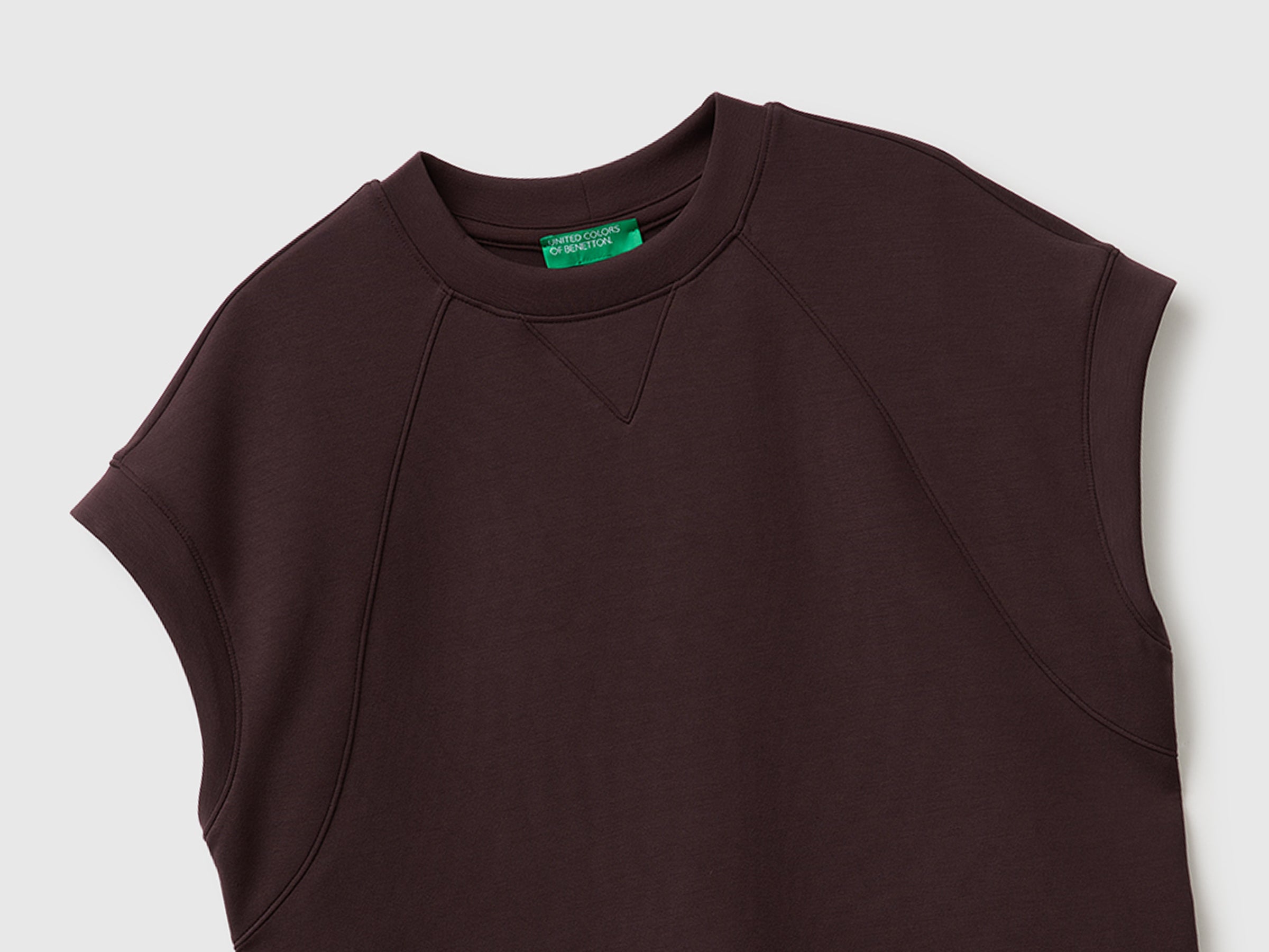 Benetton top modal fluido spacchi laterali taglia M