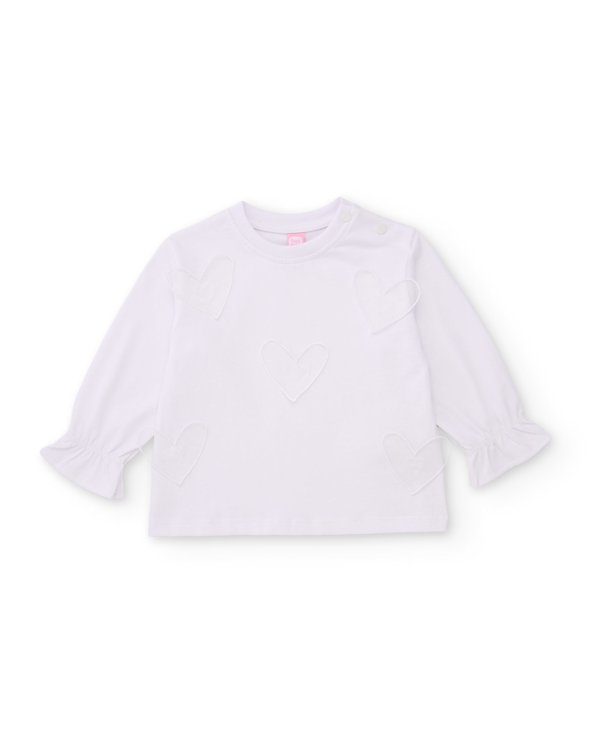 TucTuc Magliette t-shirt bambina bianca cuori