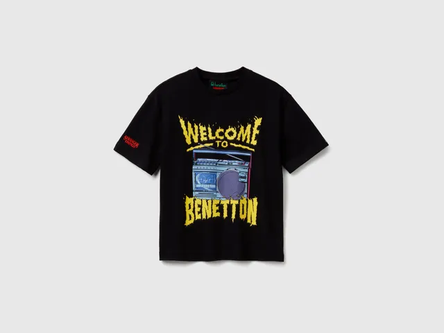 United Colors of Benetton Stranger Things t-shirt cotone stampa