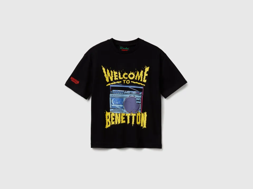 United Colors of Benetton Stranger Things t-shirt cotone stampa