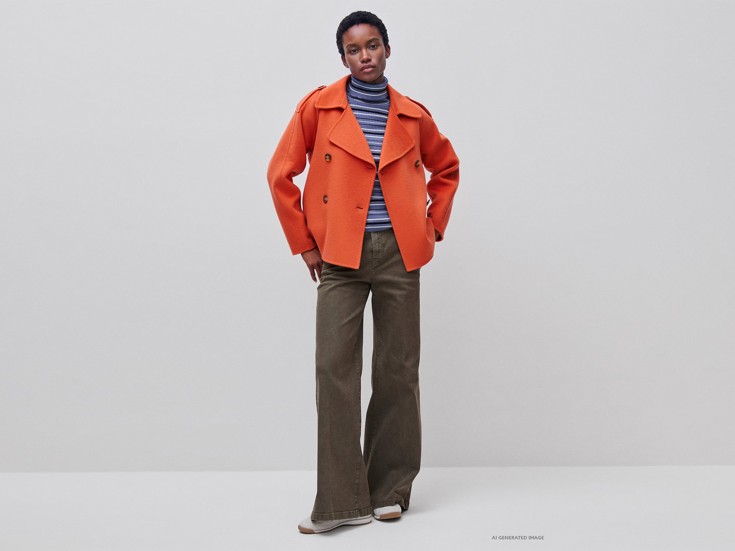 United Colors of Benetton Short coat cappotto lana doppiopetto
