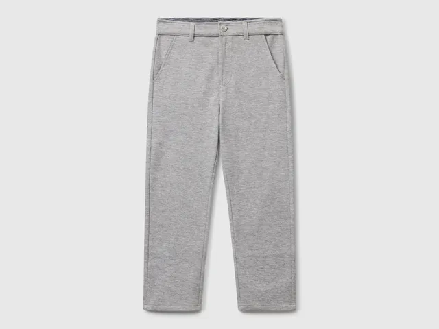 United Colors of Benetton Regular fit pantaloni jacquard cotone
