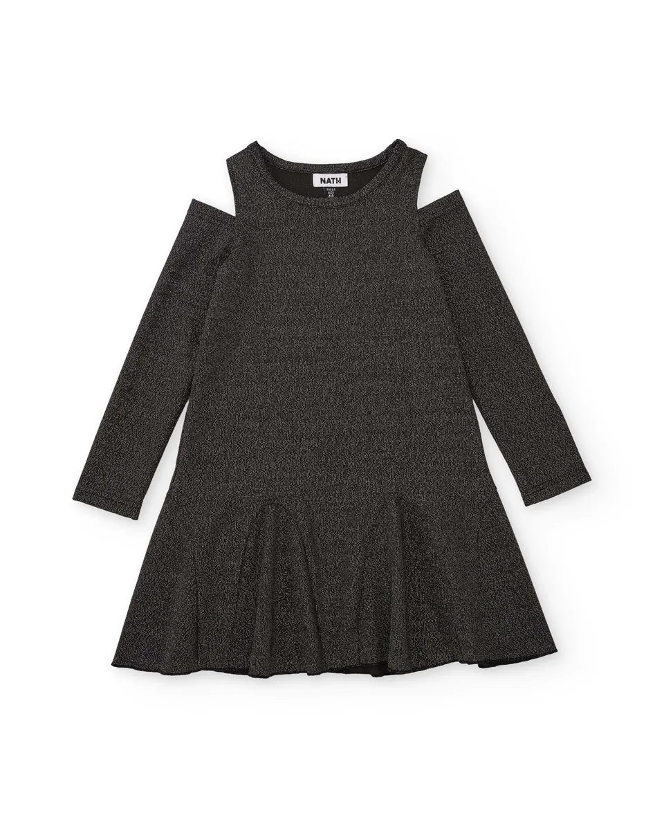 TucTuc Vestiti abito bambina grigio spalle scoperte