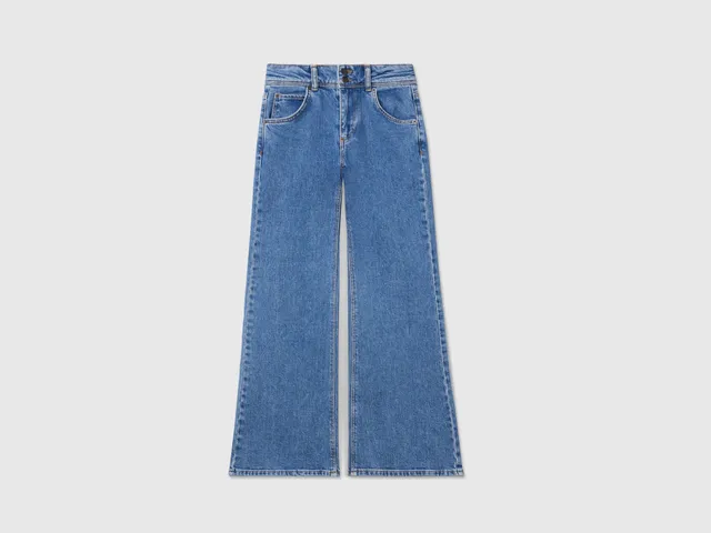 United Colors of Benetton Jeans flare lavaggio chiaro cotone taglia M