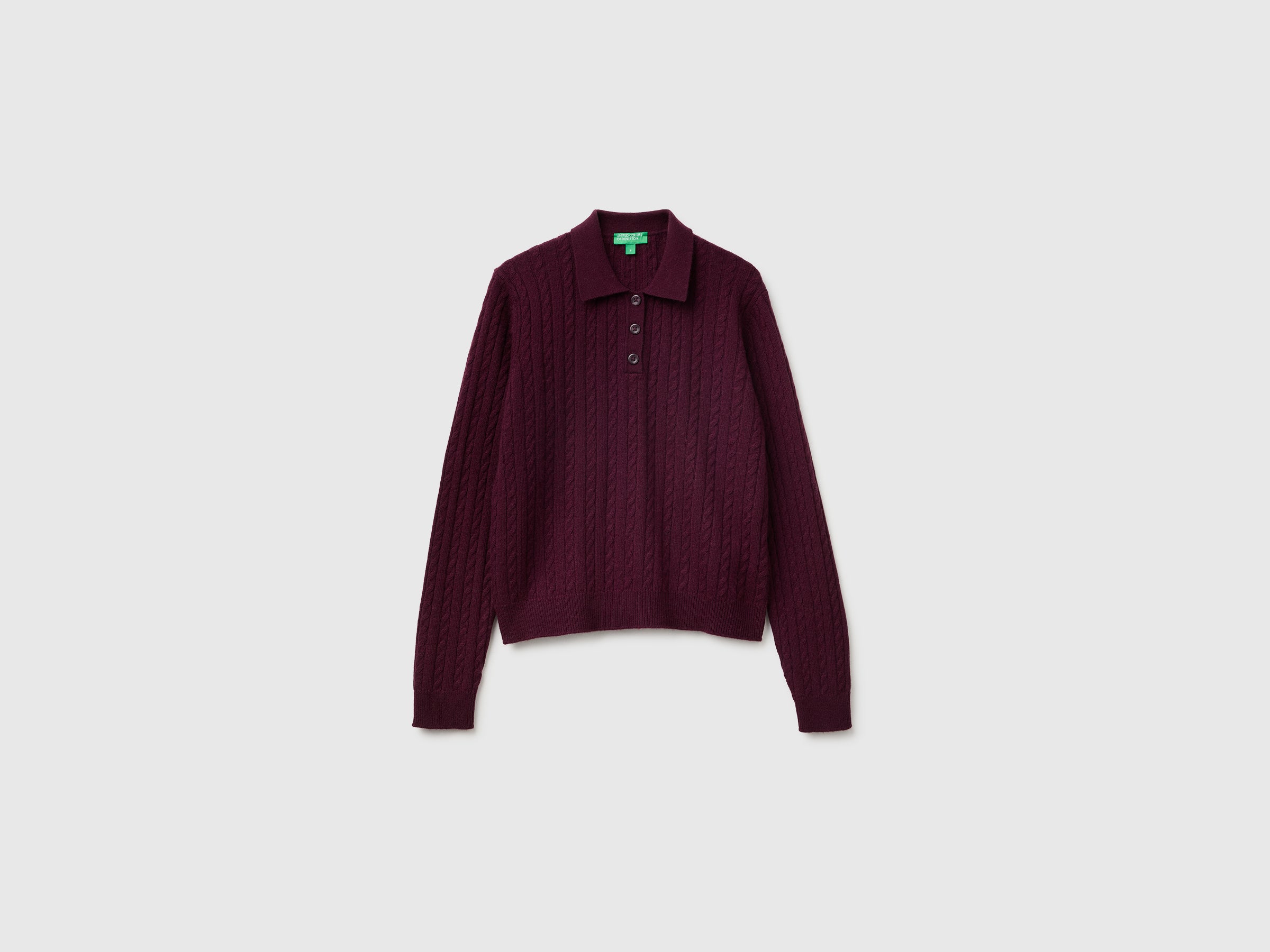 United Colors of Benetton Polo shirt with cables maglia trecce taglia M