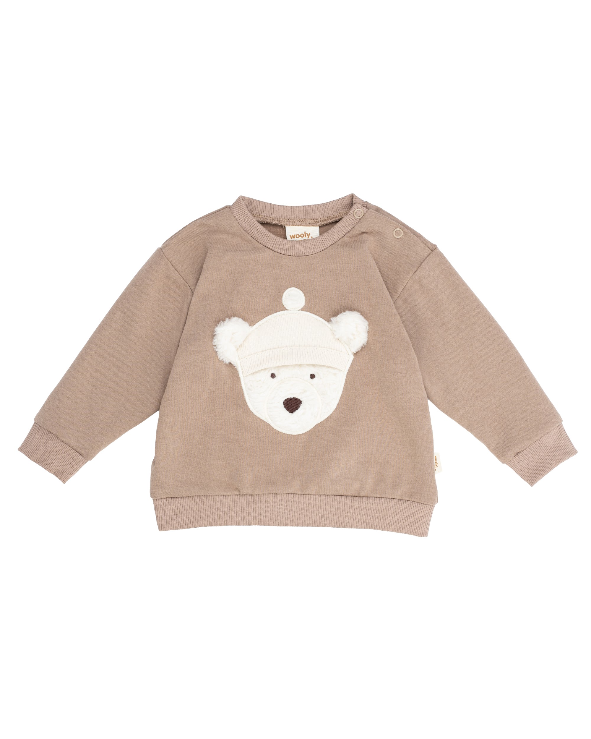 Woolly Organic Embroidered Sweater felpa neonato cotone bio
