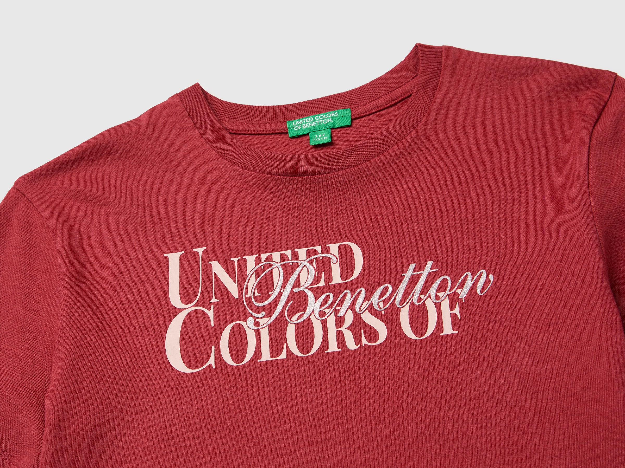United Colors of Benetton T-shirt glitter cotone manica corta