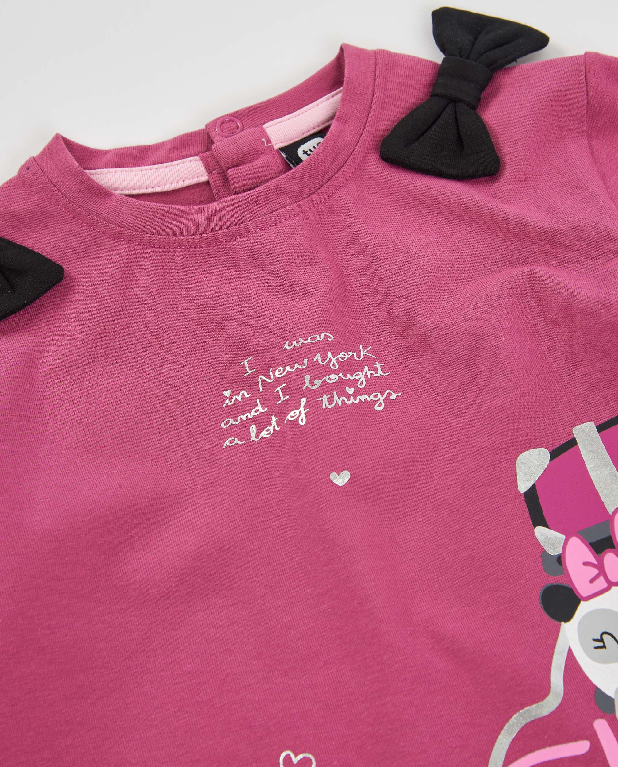 TucTuc Magliette maglia bambina viola fiocchi spalle