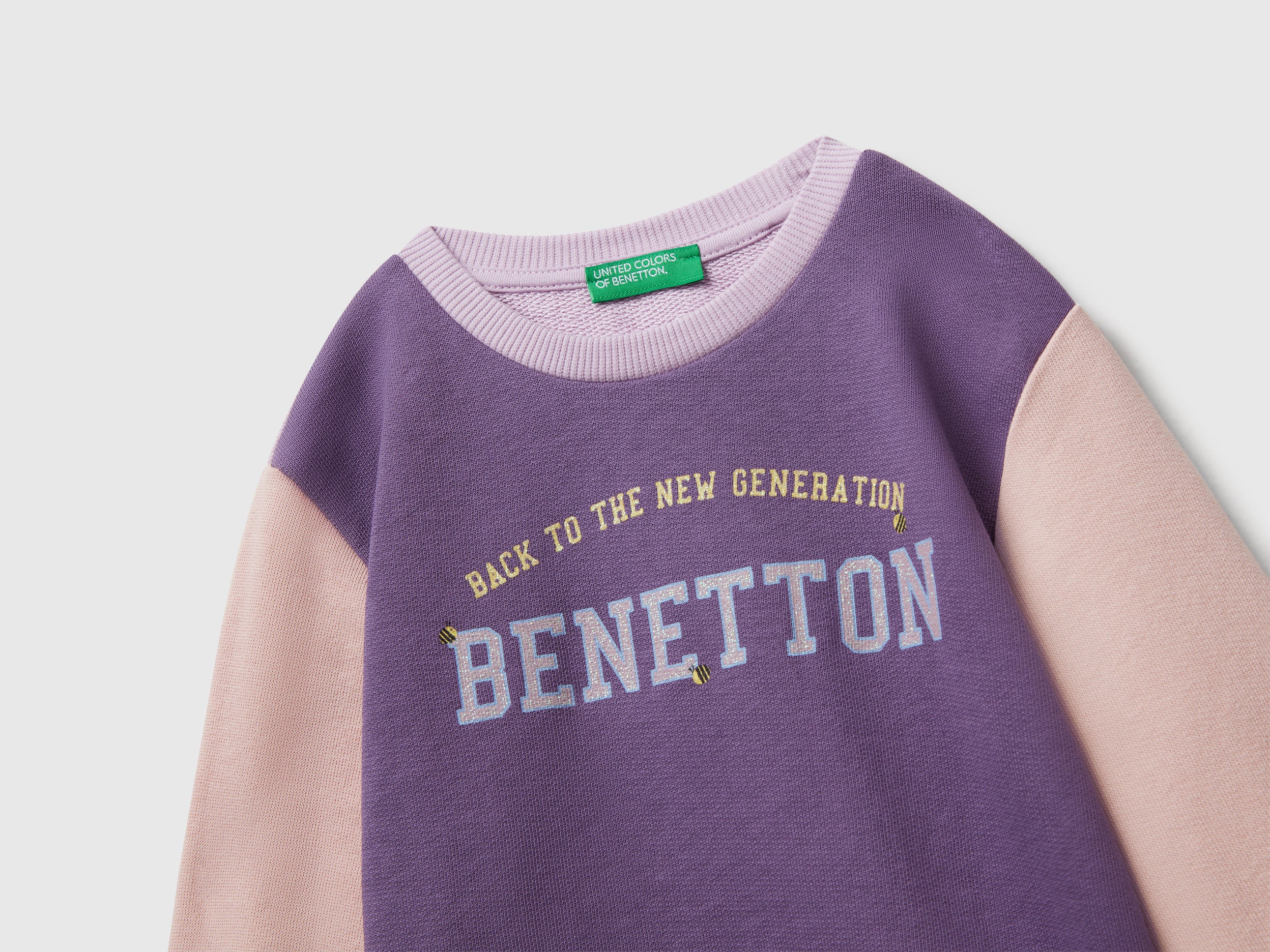 United Colors of Benetton Felpa glitter cotone bio bambino 98
