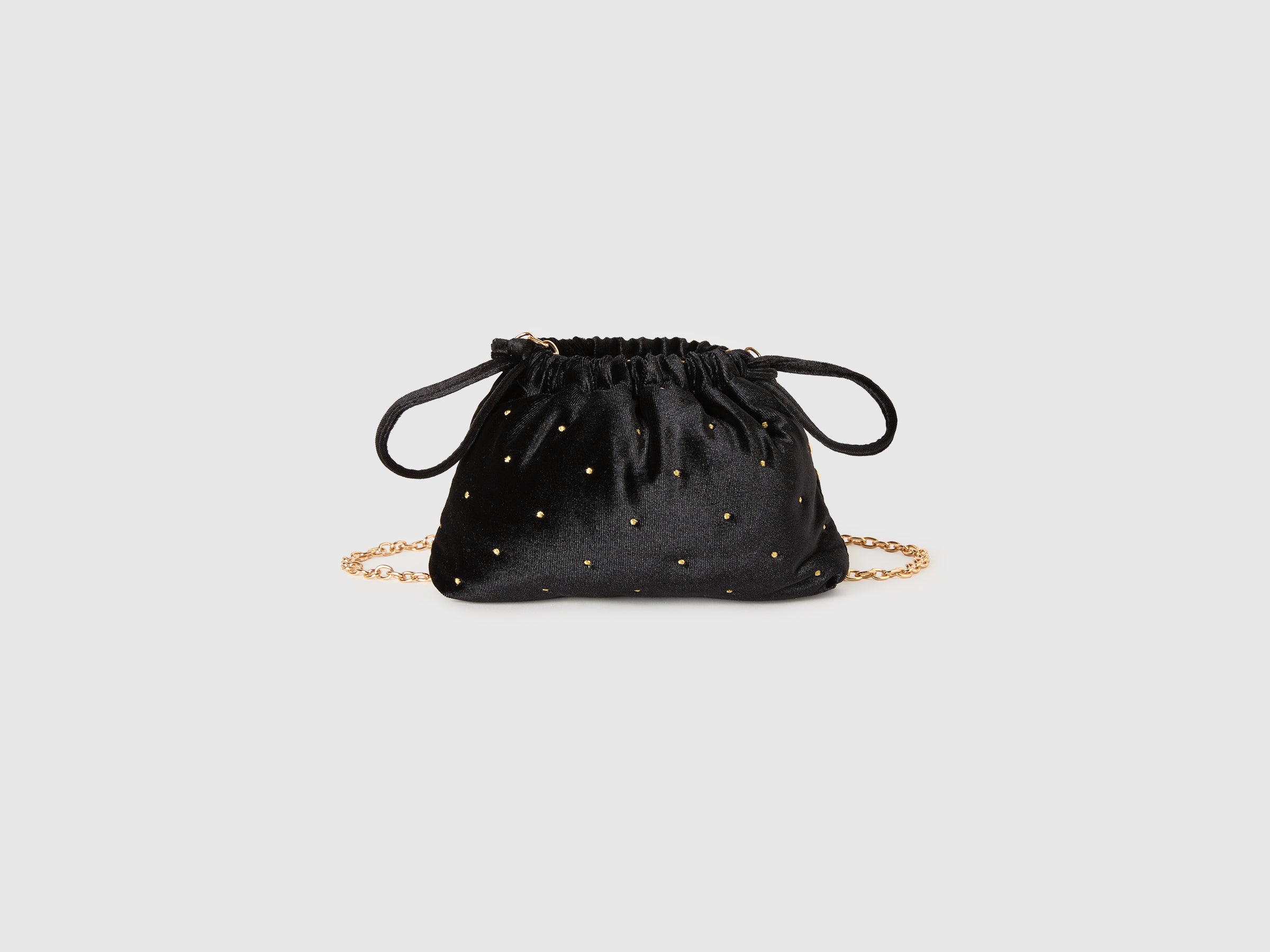 United Colors of Benetton Pochette velluto strass catena taglia OS