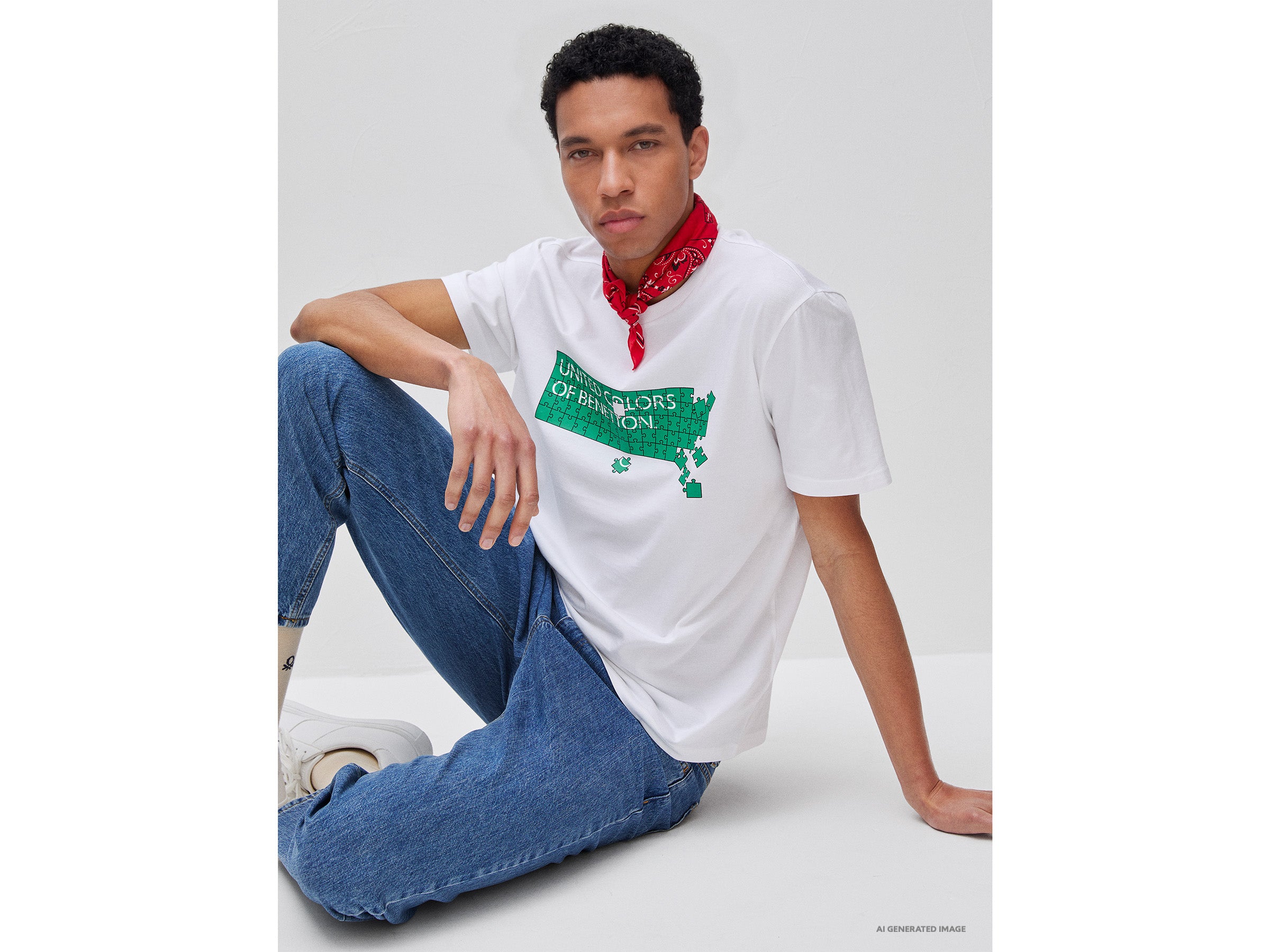 United Colors of Benetton Maglietta Cotone Logo 39VFU1096_903