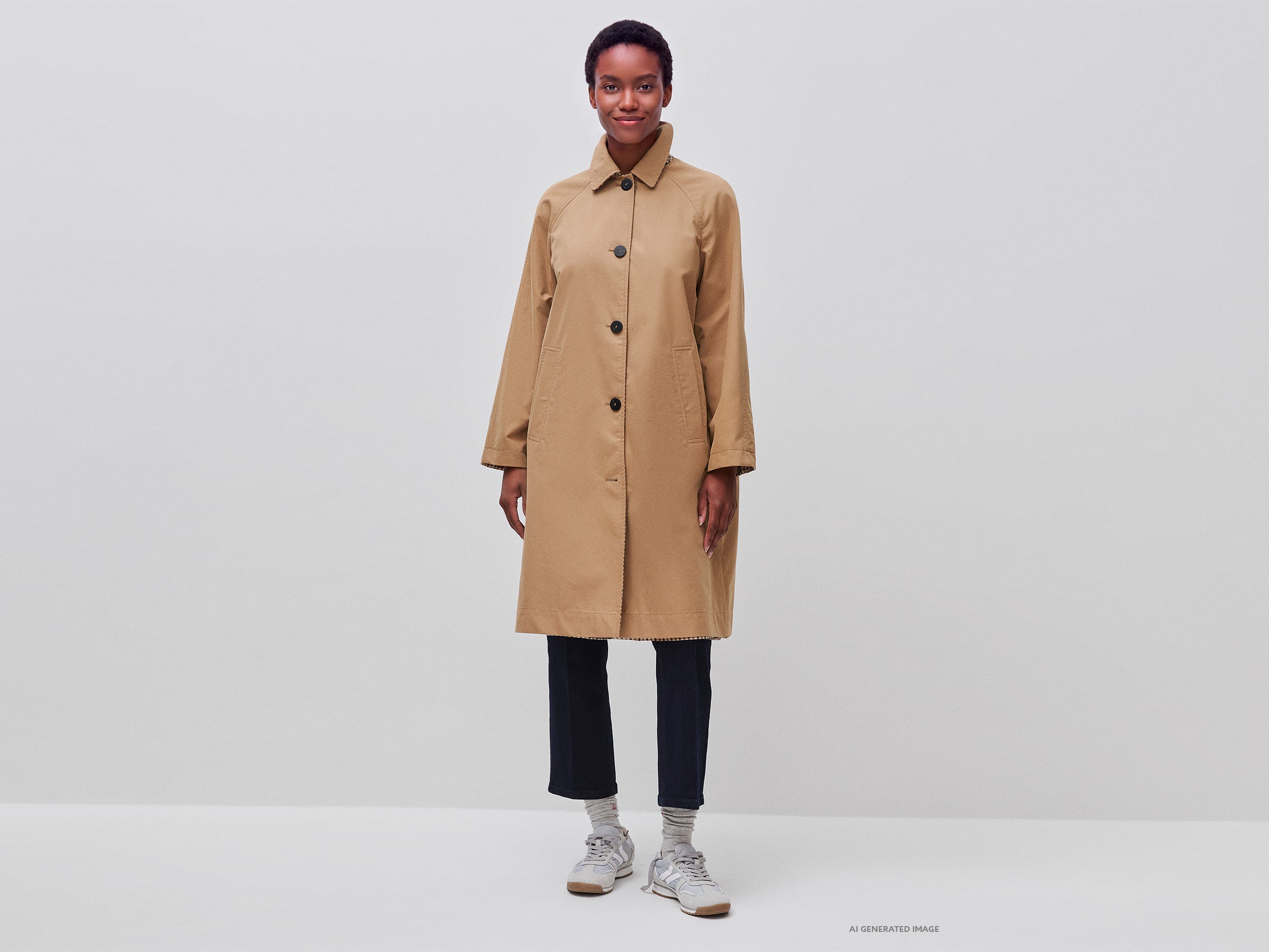United Colors of Benetton Jackets and Coats trench lungo reversibile quadri