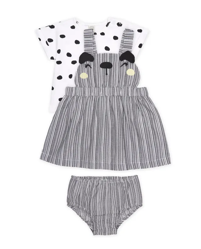 TucTuc Completi Tre Pezzi Righe Completo Bianco Neonata