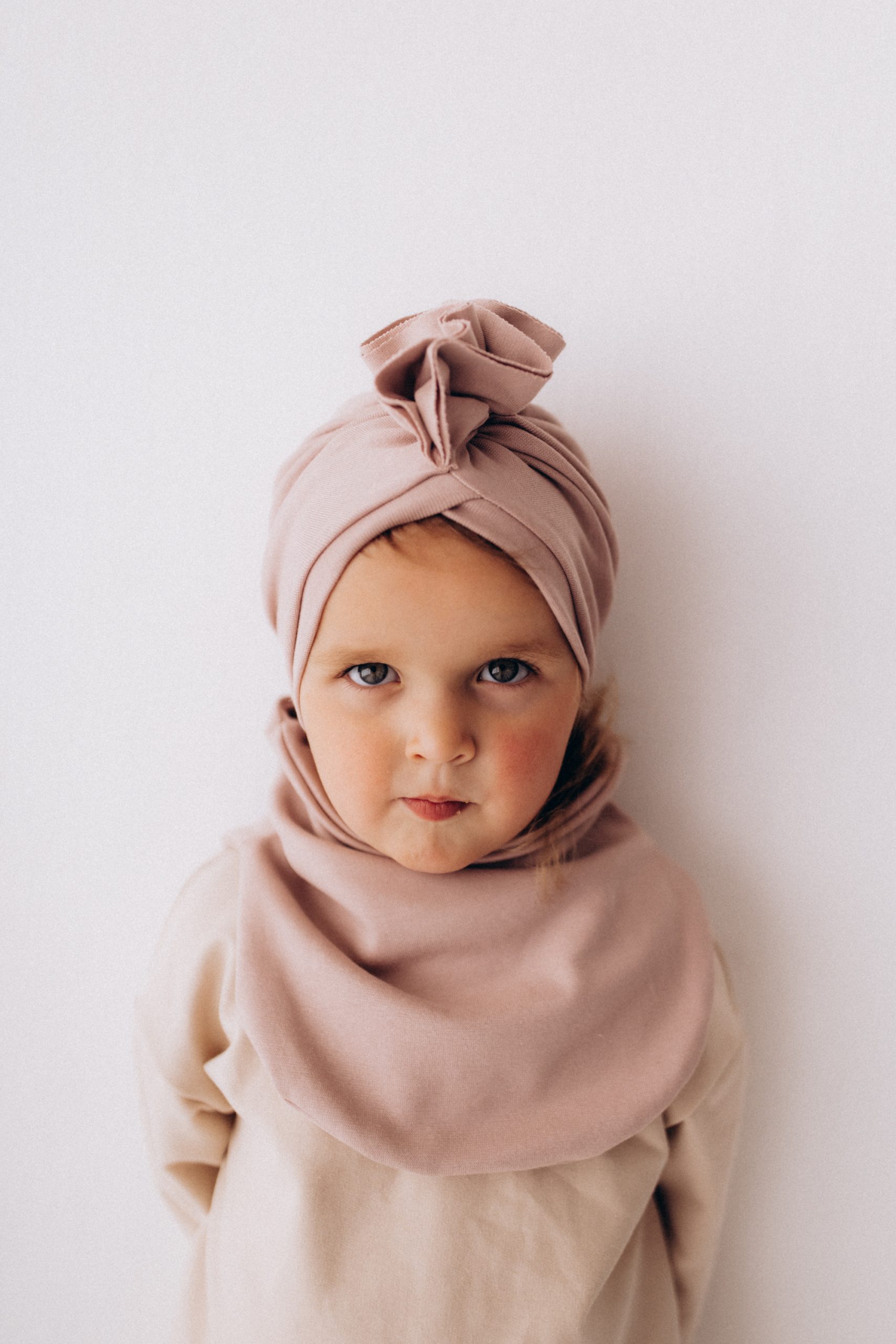 Woolly Organic Ruffle Turban turbante cotone organico bimba