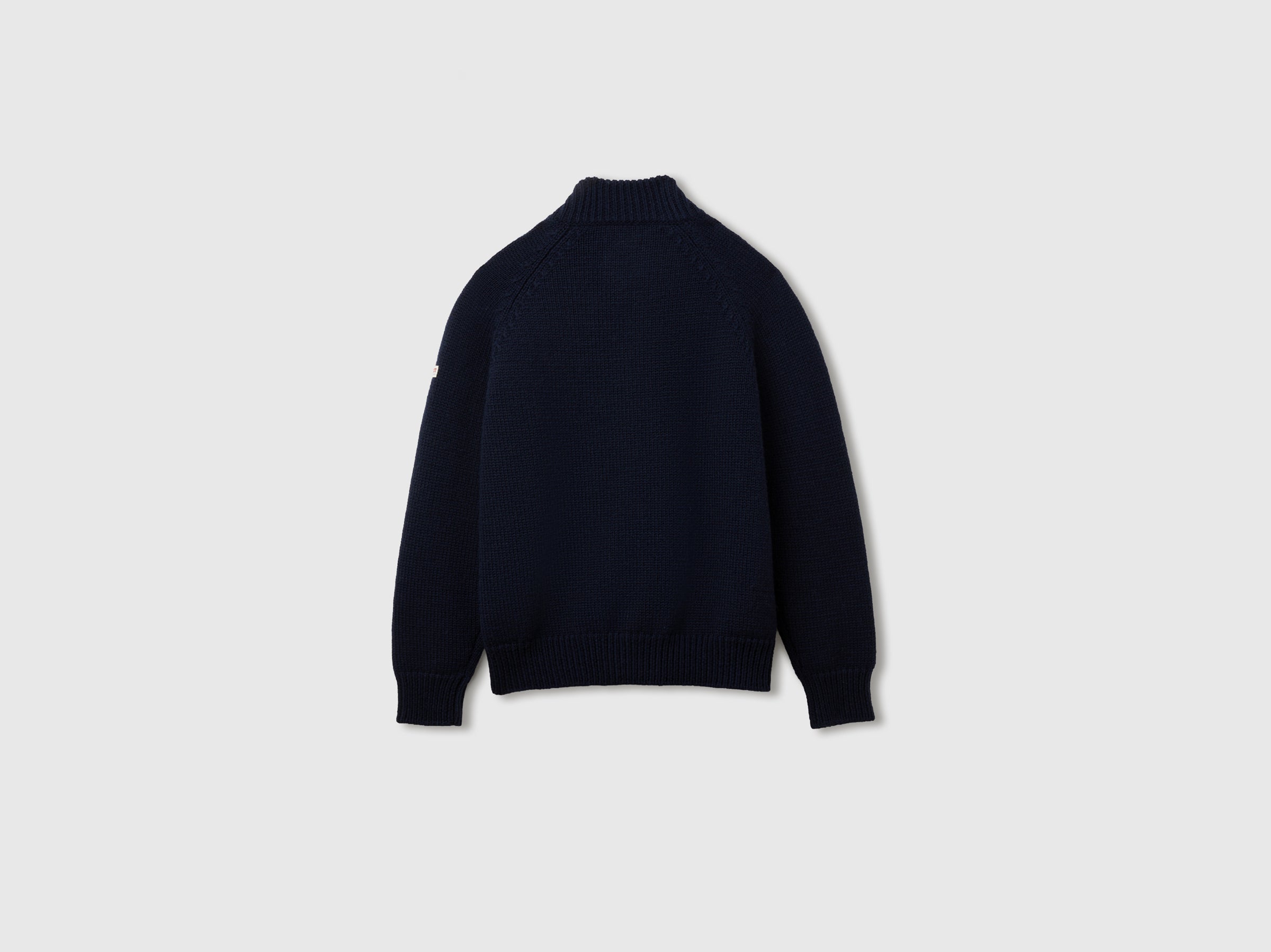 Benetton Sweaters Cardigan lana zip bomber taglia L