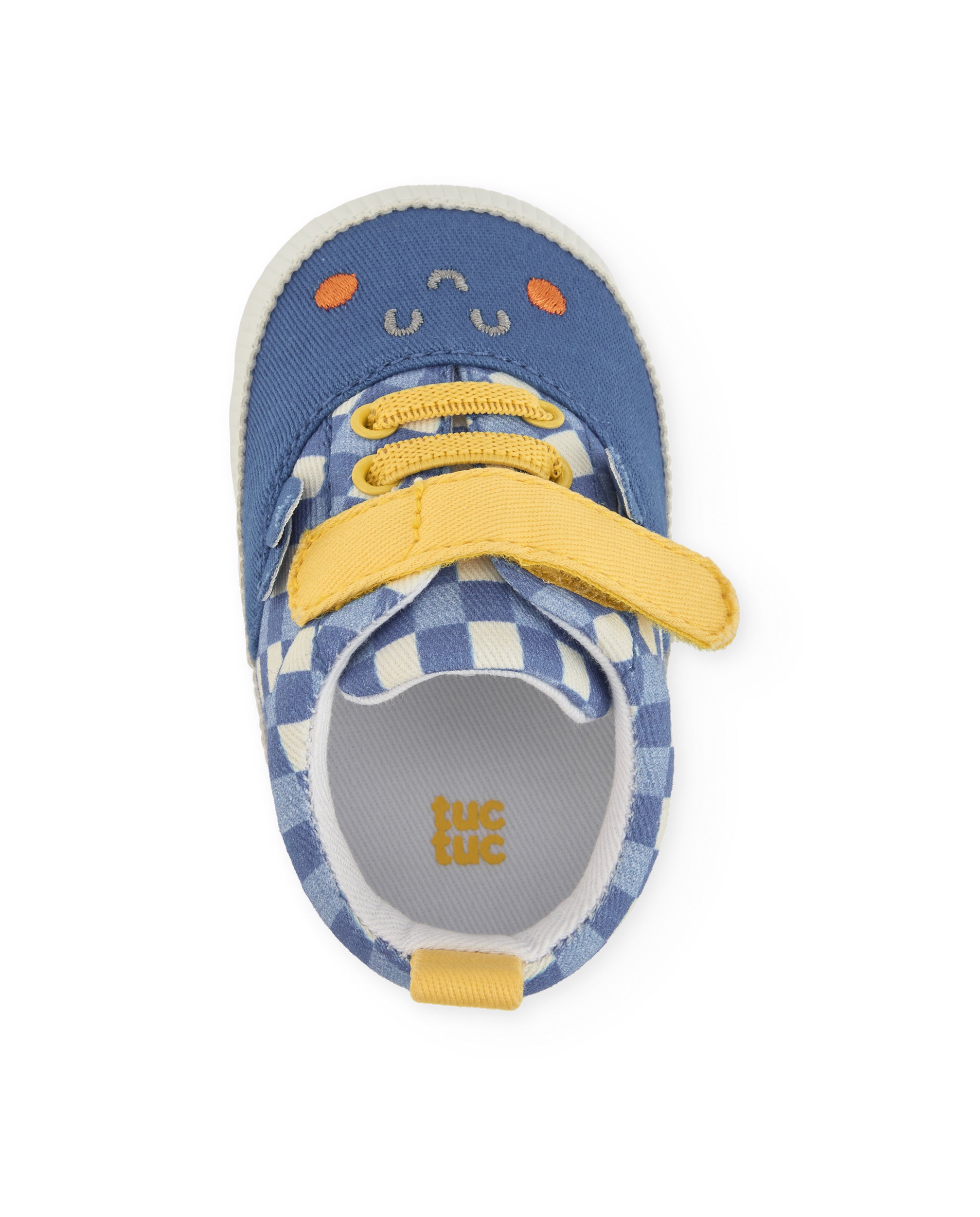 TucTuc Calzature Scarpine Neonato Blu Velcro Vichy
