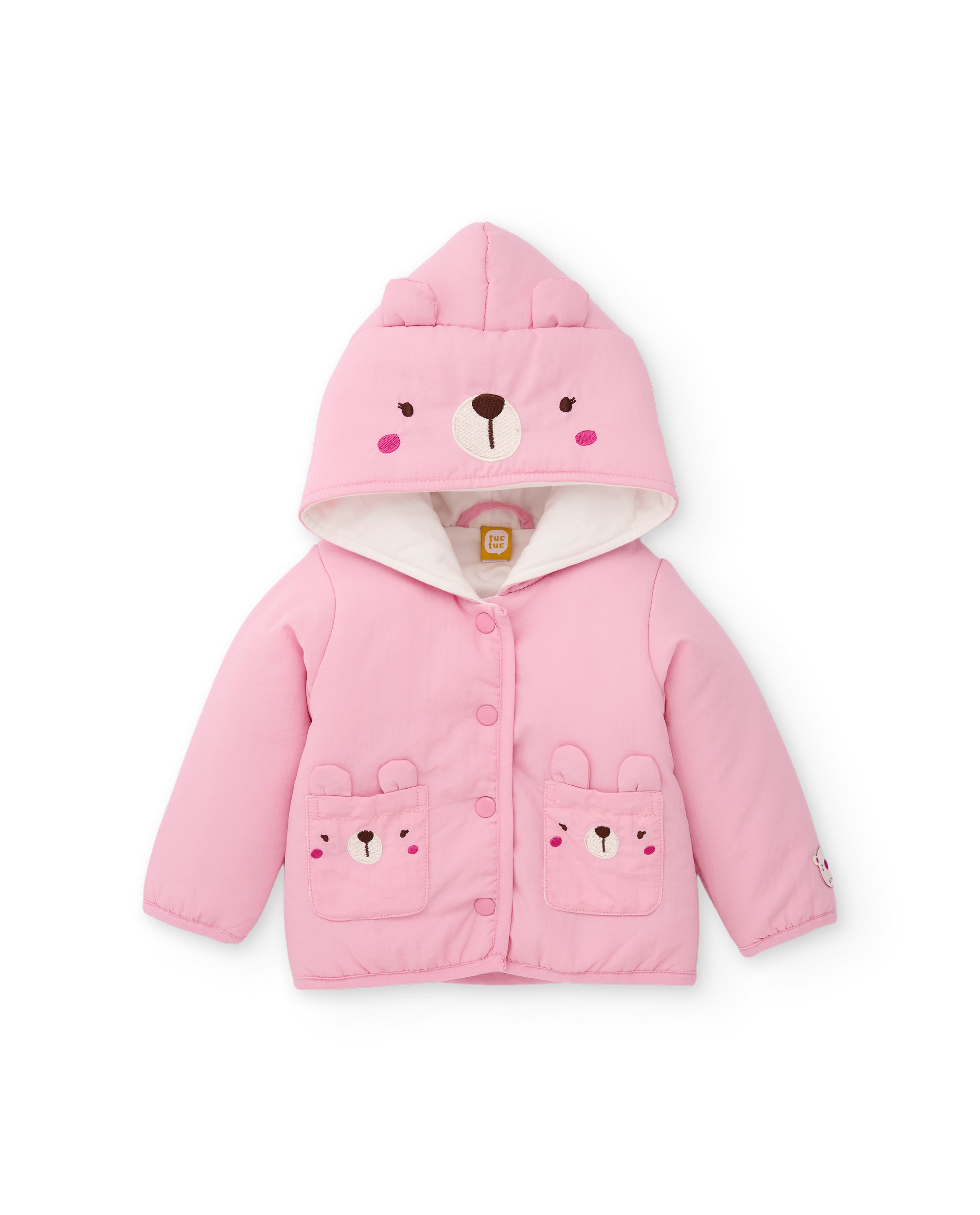 TucTuc Cappotti Cappotto Neonato Rosa Orecchie