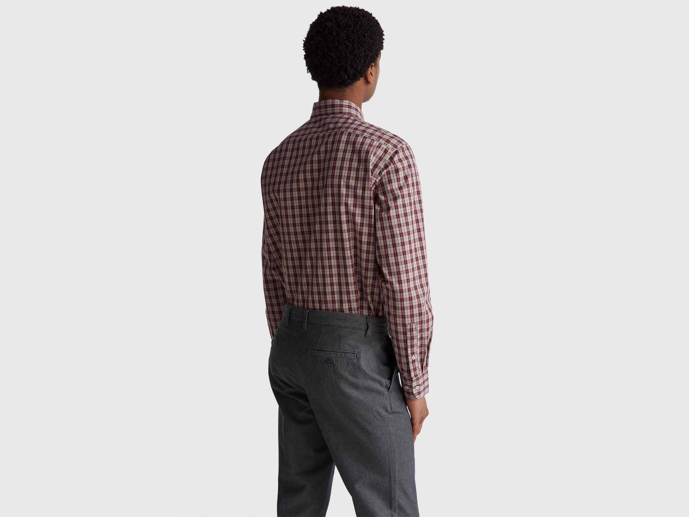 United Colors of Benetton Camicia quadri cotone manica lunga