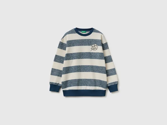United Colors of Benetton felpa righe oversize taglia L