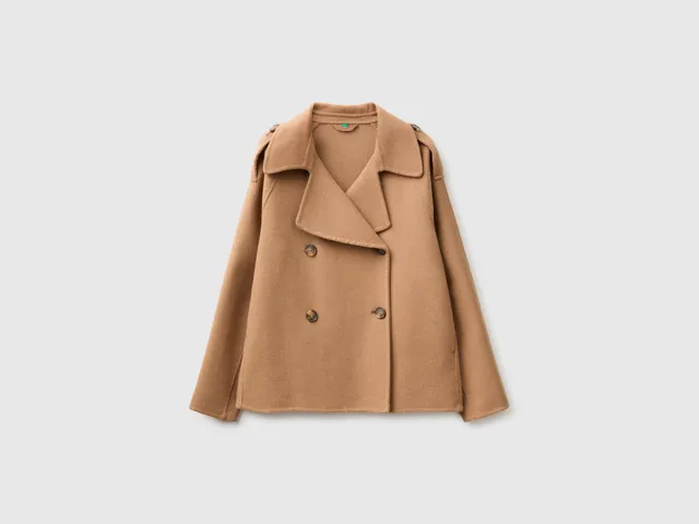 United Colors of Benetton cappotto corto doppiopetto taglia S lana