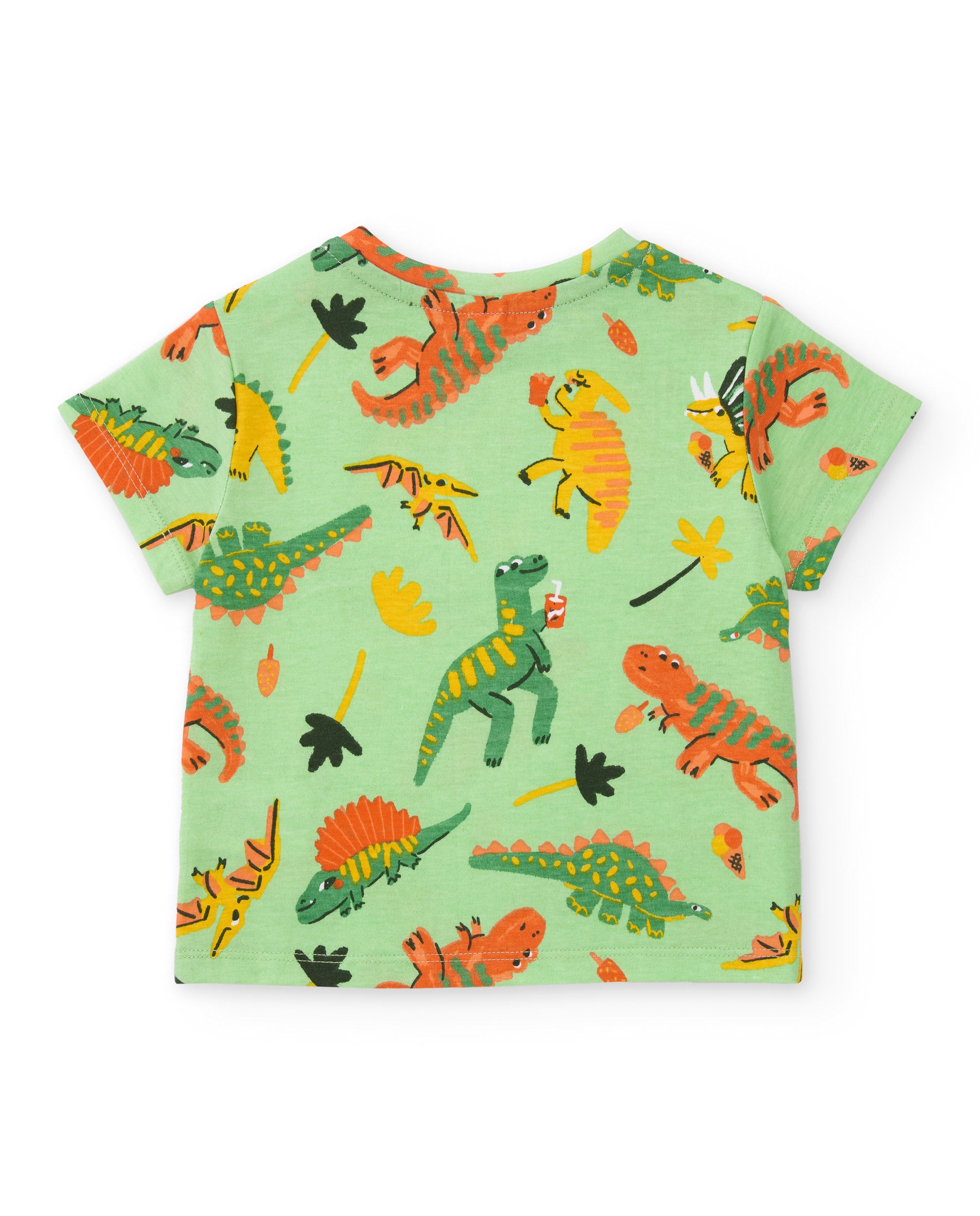 TucTuc Magliette T-Shirt Bambino Verde Dinosauri Cotone