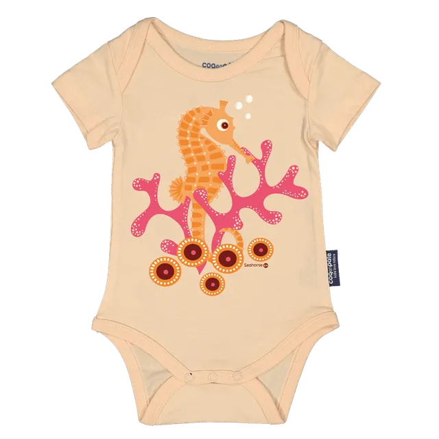 Coq en Pâte Body Cavalluccio Marino cotone bio 3-6 mesi