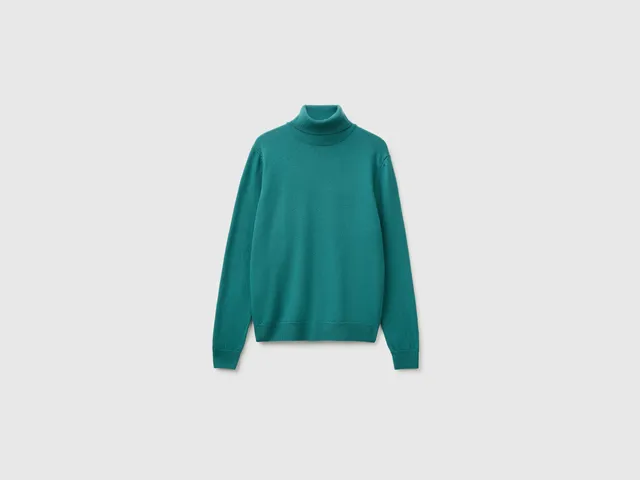 United Colors of Benetton maglione dolcevita lana merino 100%