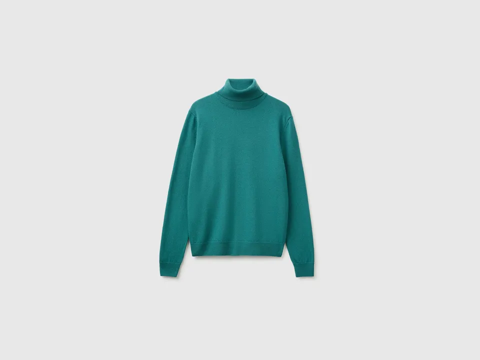 United Colors of Benetton maglione dolcevita lana merino 100%