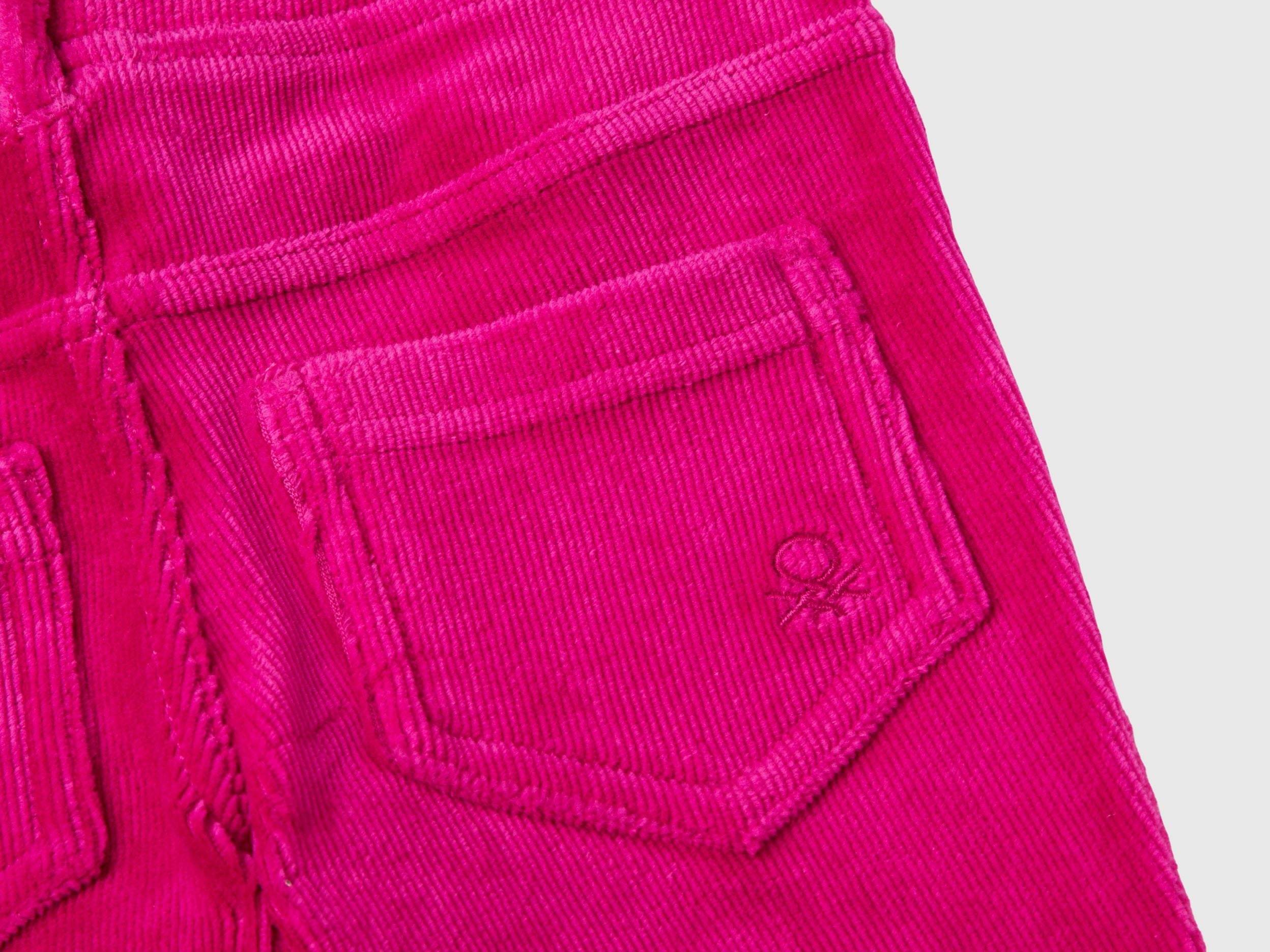 United Colors of Benetton Ribbed pantaloni bimbo ciniglia cotone