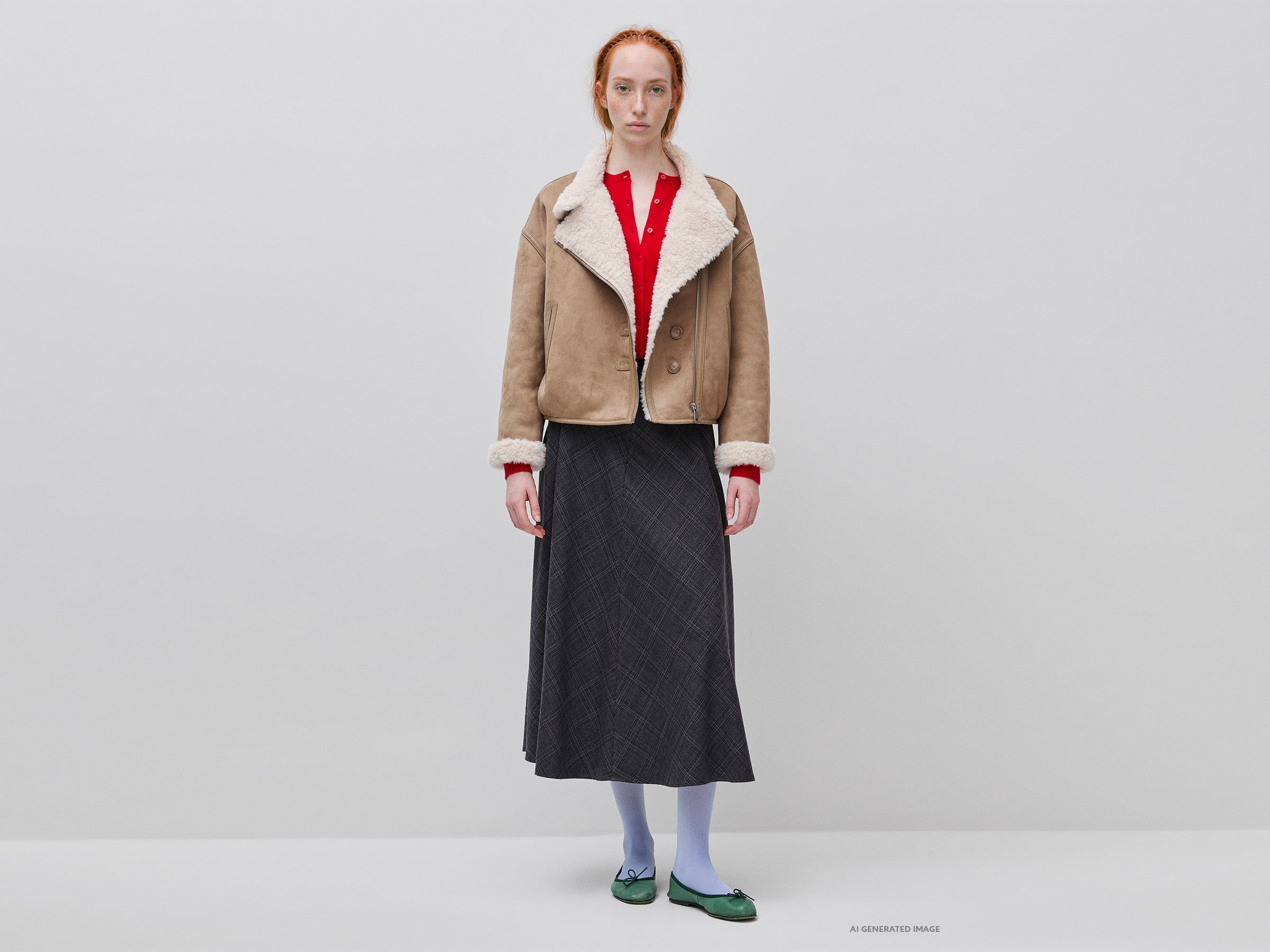 United Colors of Benetton Sheepskin giacca effetto montone