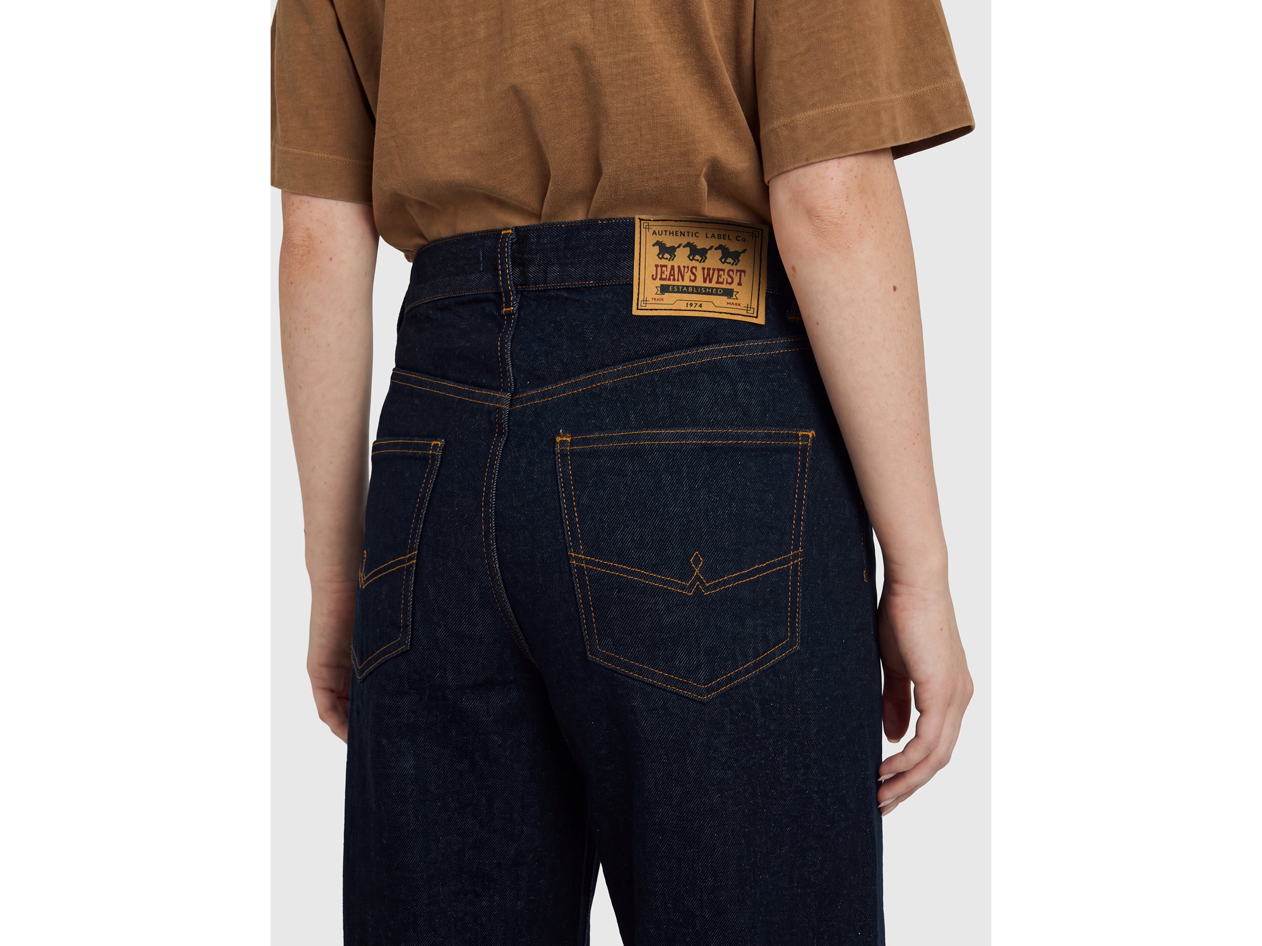 Benetton Jeans 4MJXNE006_901 jeans larghi cotone rinse