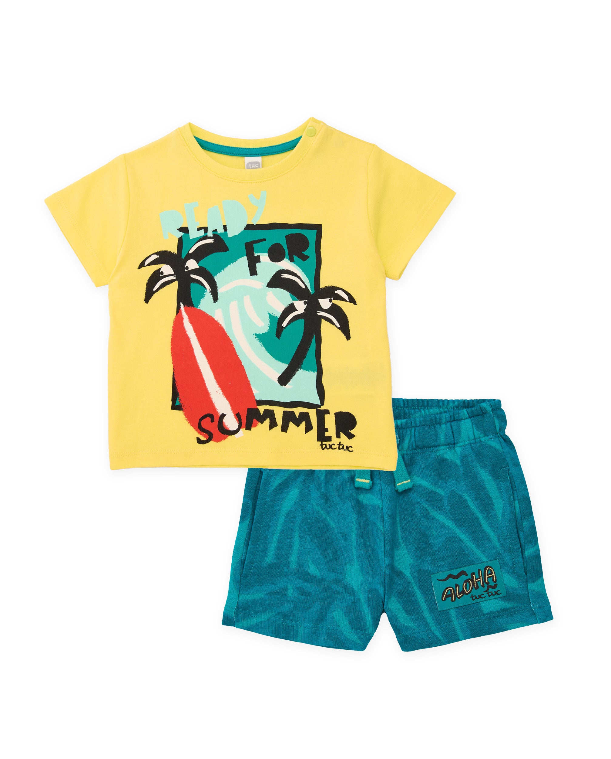 TucTuc Completi completo bambino giallo maglia estiva