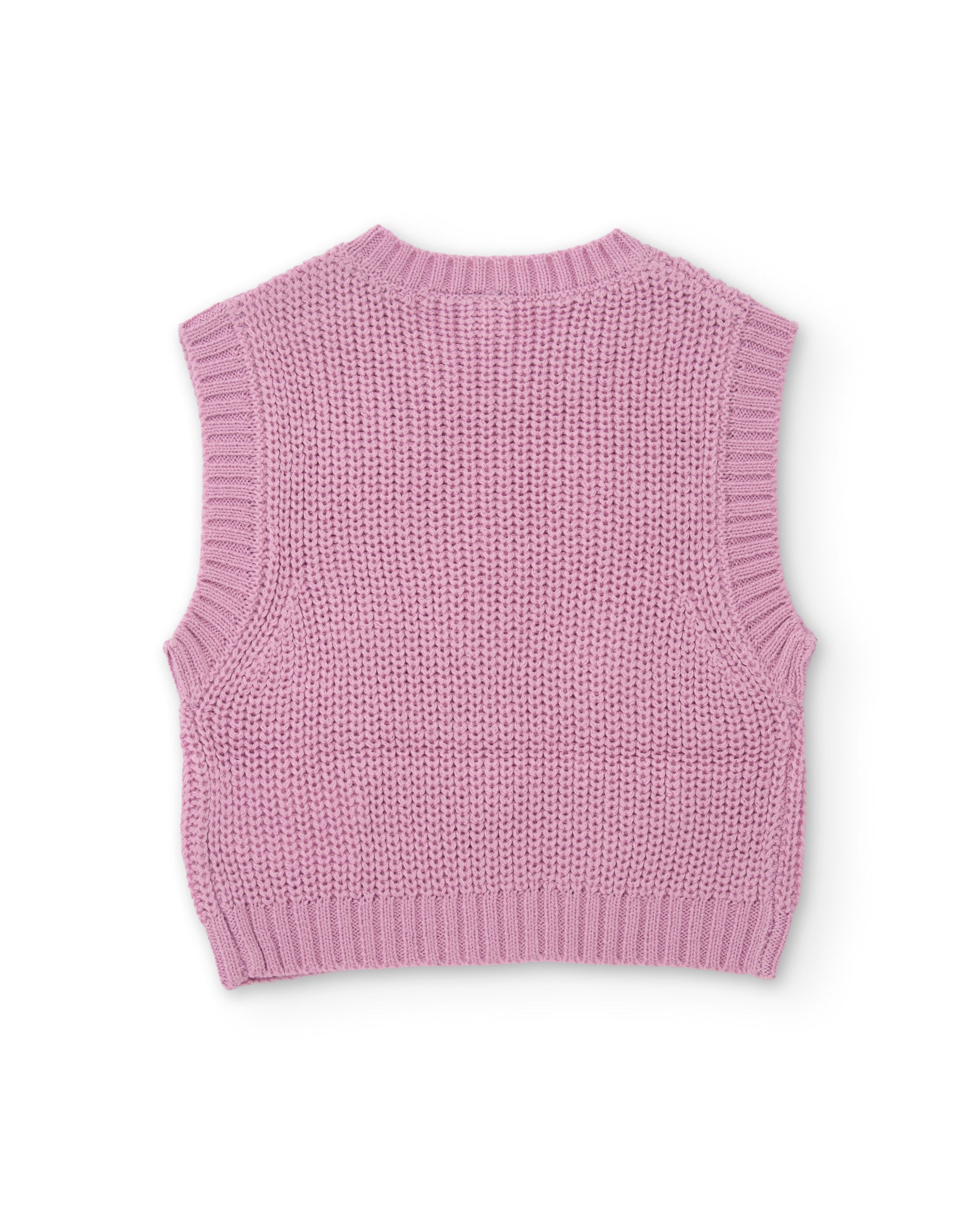 TucTuc Maglioni gilet bambina tricot rosa motivo cuori caldo