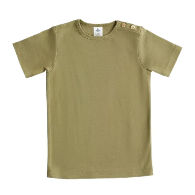 Leela Verde Olive maglietta bambino cotone organico