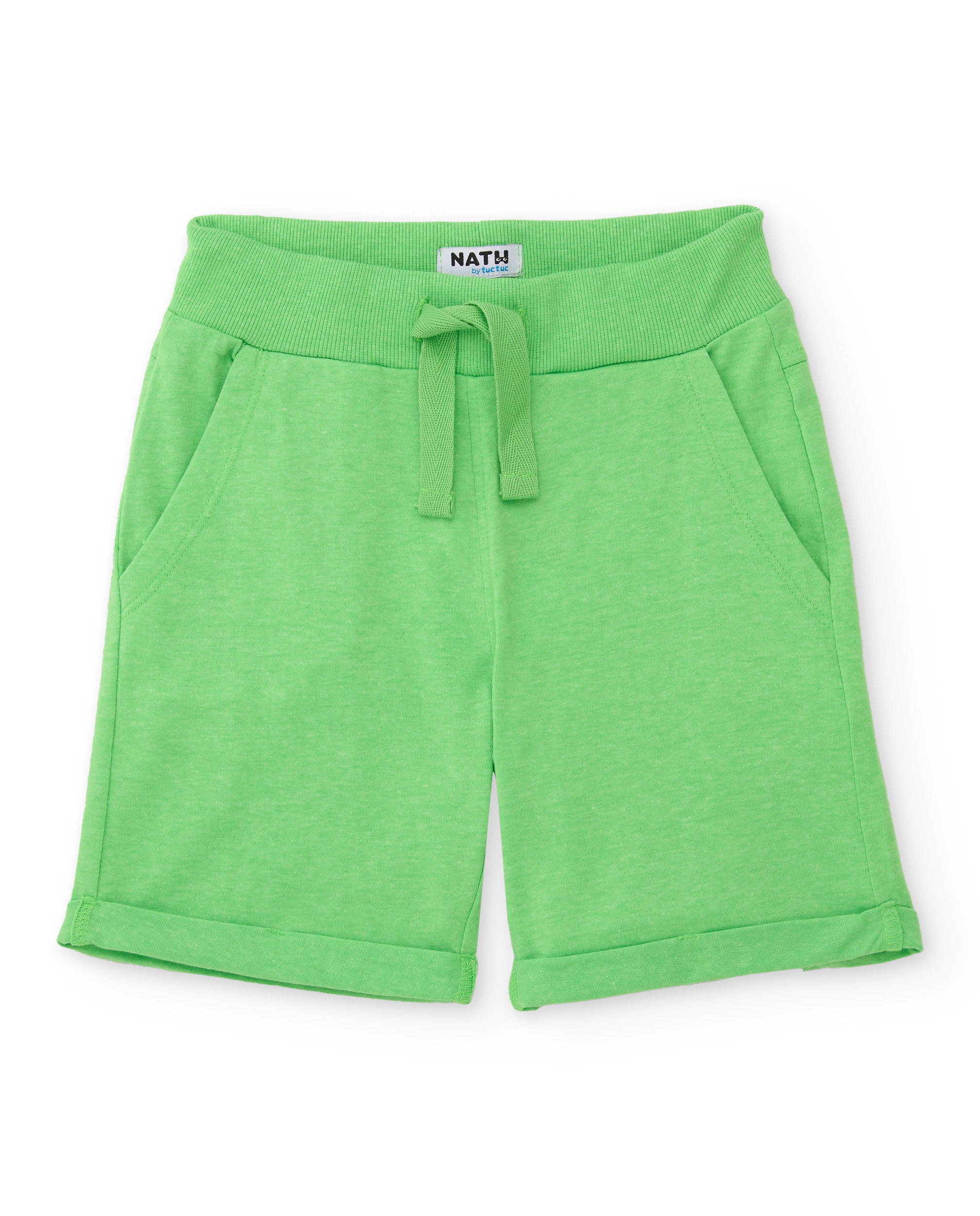 TucTuc Bermuda Bambino Maglia Verde Cotone Tasche