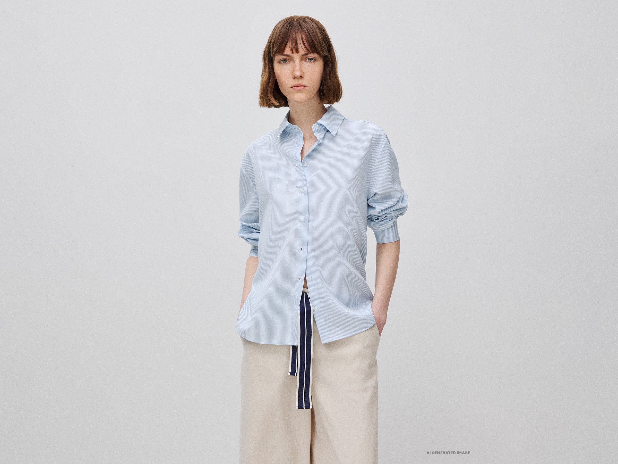 United Colors of Benetton Striped shirt camicia righe ricamo