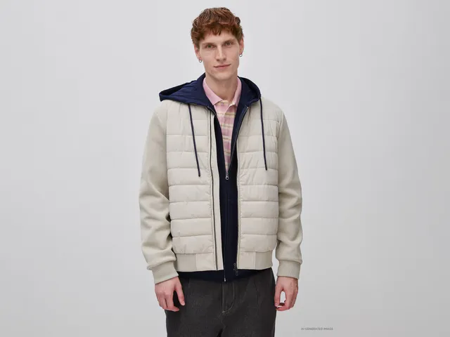 United Colors of Benetton Giacca corta imbottita nylon taglia M