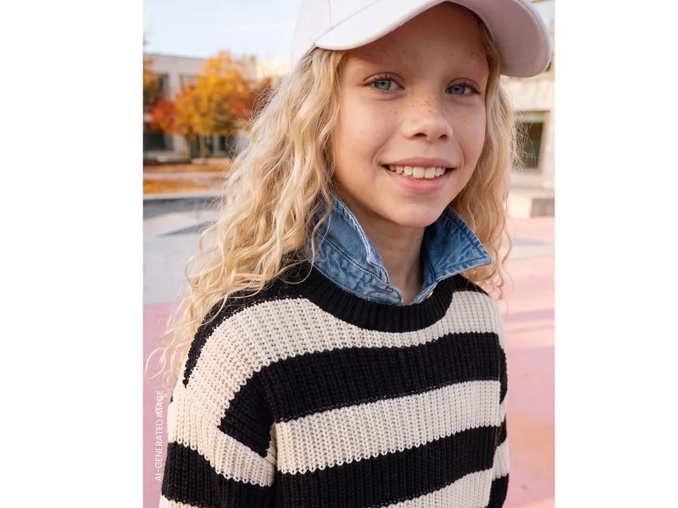United Colors of Benetton maglione righe pullover bicolore maglia