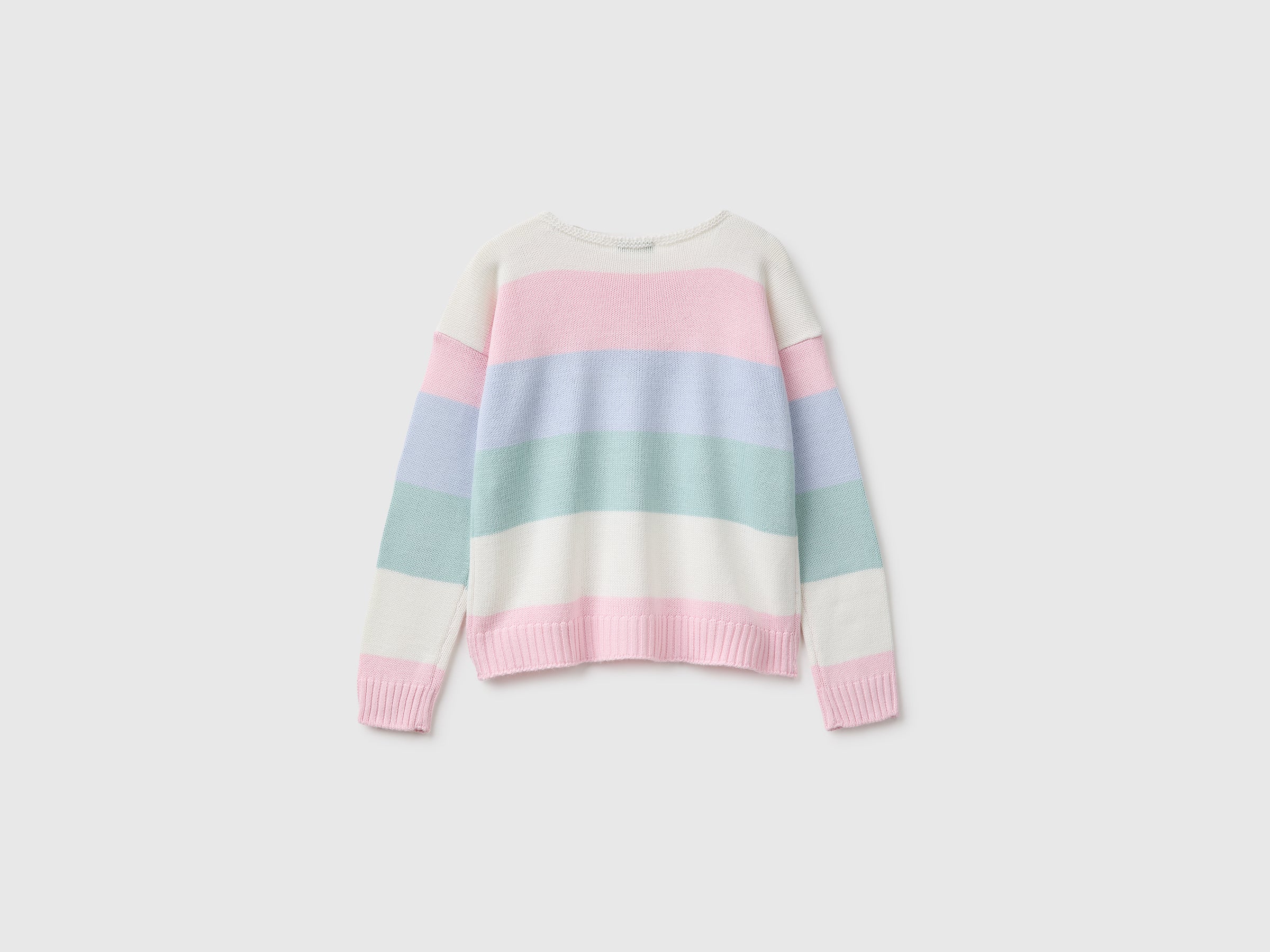 United Colors of Benetton Maglione Righe Boxy Multicolore M
