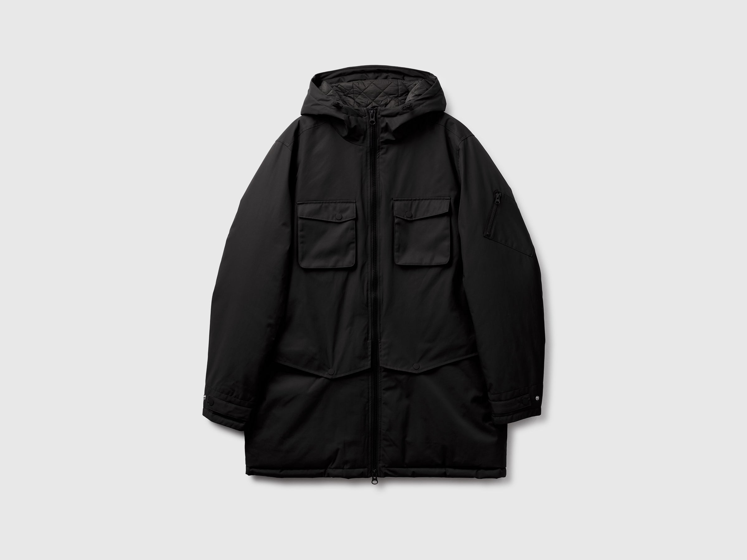 United Colors of Benetton parka imbottito cotone nylon cappuccio